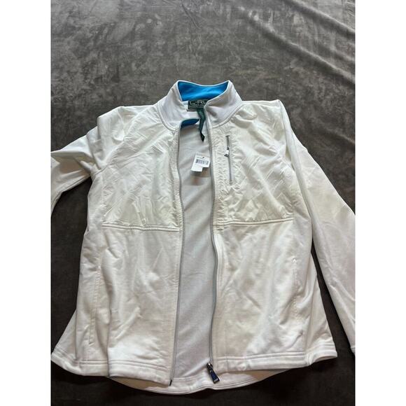 Lauren‎ Ralph Lauren Active(L-RL) White Full zip jacket Size L Large NWT - Picture 1 of 5